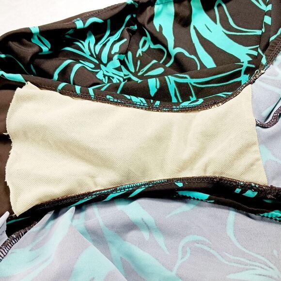 Caribbean Joe Missy One Piece Swim Suit/ Bathing Suit. Woman's 18T. Brown/ Blue. - Picture 7 of 11